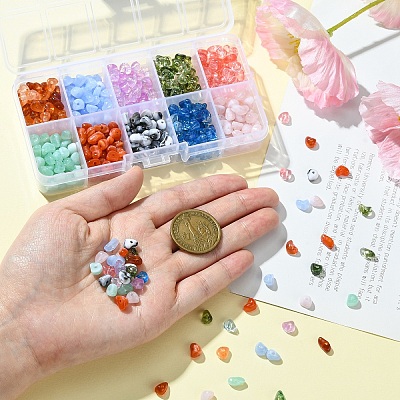 590Pcs 10 Colors Transparent Acrylic Beads OACR-YW0001-91-1