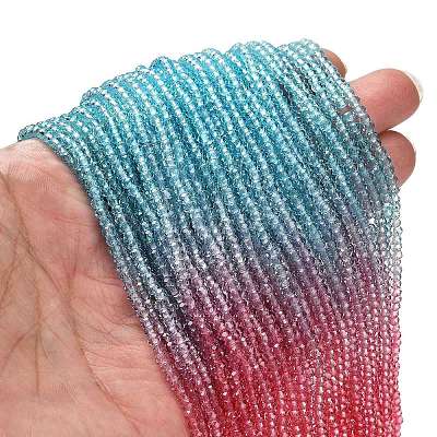Transparent Painted Glass Beads Strands LS-DGLA-A034-T2mm-A11-1