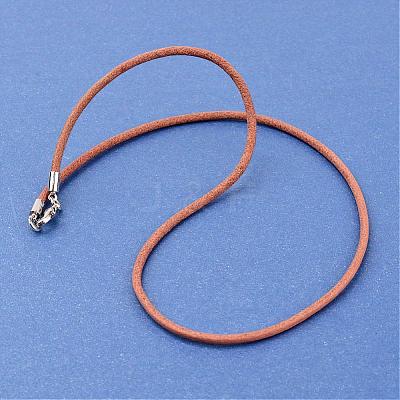 Leather Cord Necklace Making NJEW-JN01560-1