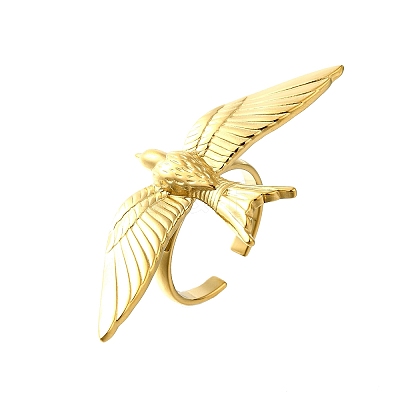 304 Stainless Steel Open Cuff Rings RJEW-M074-04B-G-1