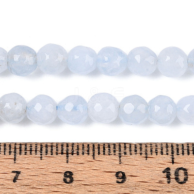 Dyed Natural White Jade Beads Strands G-T139-6mm-60-24-1