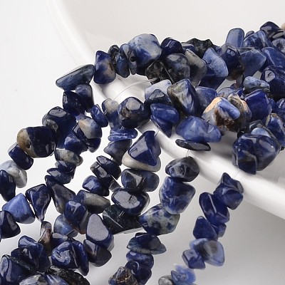 Chip Natural Blue Spot Stone Bead Strands G-M344-18-1