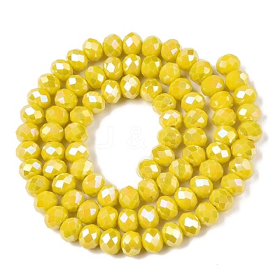 Electroplate Glass Beads Strands EGLA-A044-P6mm-B04-1