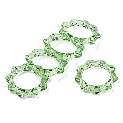 Transparent Acrylic Finger Rings RJEW-T010-04D-1