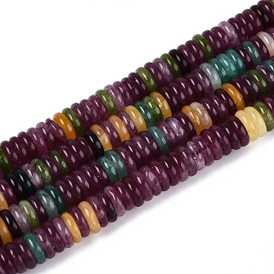 Dyed Natural White Jade Beads Strands G-T142-6mm-05A-1