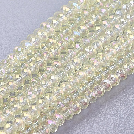 Electroplate Glass Beads Strands EGLA-D020-3x2mm-70-1