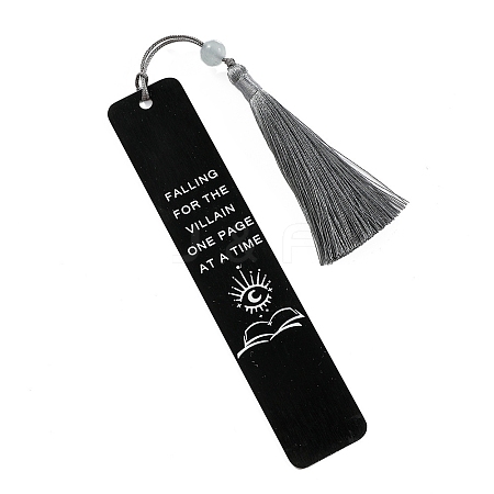 Word Falling for the Villain One Page at a Time Stainless Steel Rectangle Bookmark PW-WG916F6-01-1