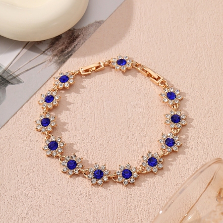 Alloy Rhinestone Link Chain Bracelets PW-WG4AE2D-06-1