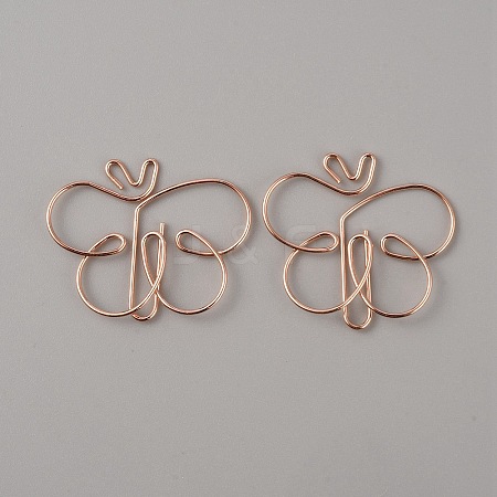 Mini Iron Place Card Holders AJEW-WH0342-47RG-1