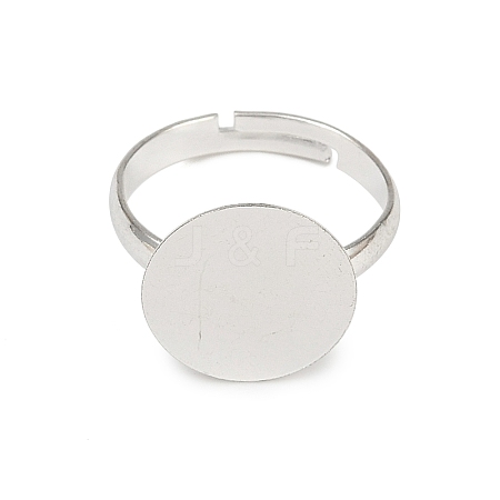 Brass Pad Ring Bases KK-EC022-14mm-S-RS-1