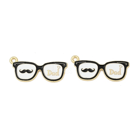 Father's Day Alloy Enamel Pendants ENAM-V001-03F-G-1
