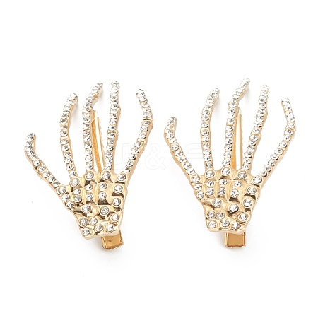 Halloween Skeleton Hands Bone Hair Clips X-PHAR-B086-02G-1