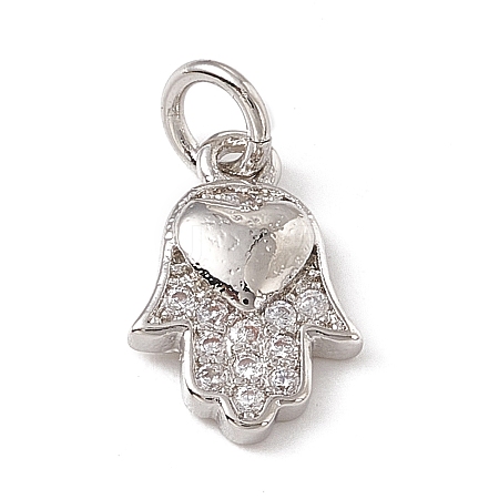 Brass Micro Pave Cubic Zirconia Charm ZIRC-F132-87P-1