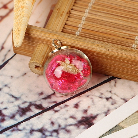 Transparent Glass Globe Pendants GLAA-TAC0003-02F-1