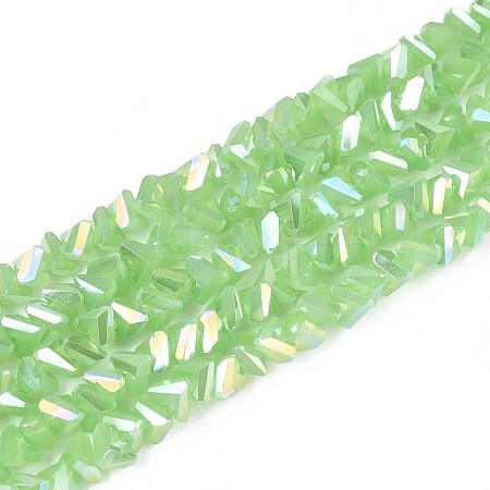 Electroplate Imitation Jade Glass Beads Strands LS-GLAA-N023-4mm-34-1