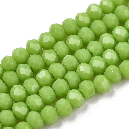 Opaque Solid Color Glass Beads Strands EGLA-A034-P6mm-D30-1