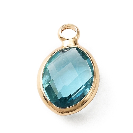 Faceted Glass Pendants KK-WH0046-59G-03-1