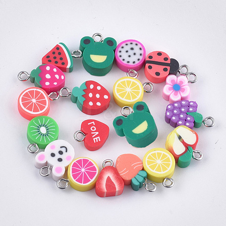 Handmade Polymer Clay Pendants CLAY-S091-104-1