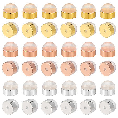 30Pcs 3 Colors Brass Ear Nuts KK-ME0003-62-1
