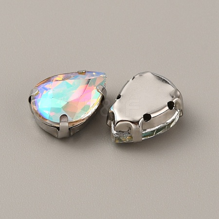Teardrop Shape Sew on Rhinestone FIND-WH0128-86A-01-1