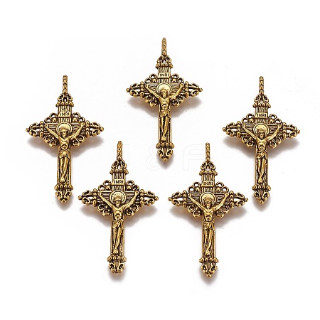 Tibetan Style Alloy Pendants PALLOY-J050-01AG-RS-1