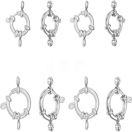 304 Stainless Steel Smooth Surface Spring Ring Clasps STAS-UN0001-02P-1