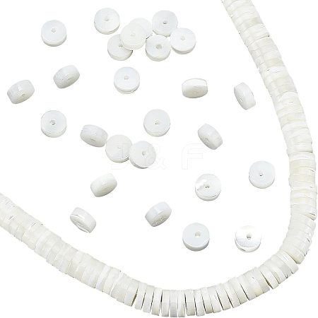 Natural Trochid Shell/Trochus Shell Beads Strands SSHEL-NB0001-35B-1