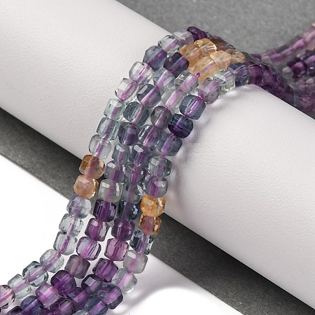 Gradient Color Natural Colorful Fluorite Beads Strands G-NH0034-A01-01-1