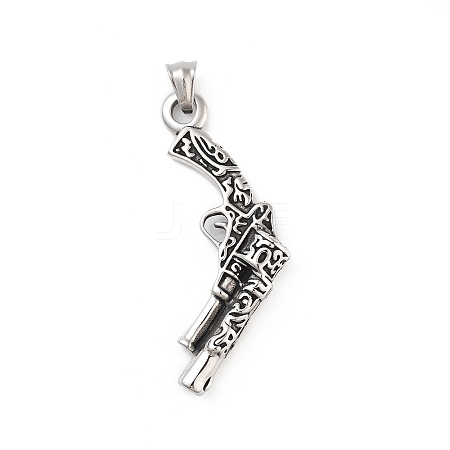 Retro 304 Stainless Steel Pendants STAS-I205-06AS-B-1