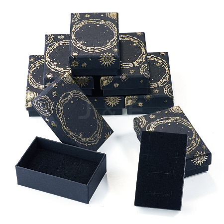 10Pcs Sun Moon Star Printed Cardboard Gift Boxes CBOX-TA0001-21D-1