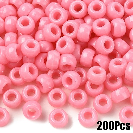 200Pcs Opaque Plastic Beads KY-YW0001-79G-1