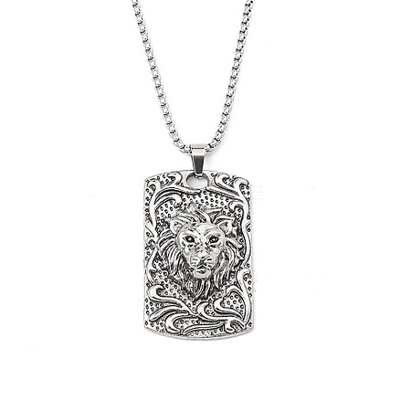 Zinc Alloy Pendant Necklaces NJEW-M211-08B-ASP-1