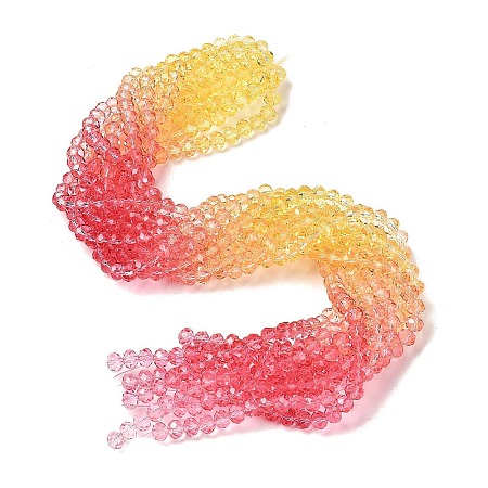 Transparent Painted Glass Beads Strands DGLA-A034-T8mm-A07-1