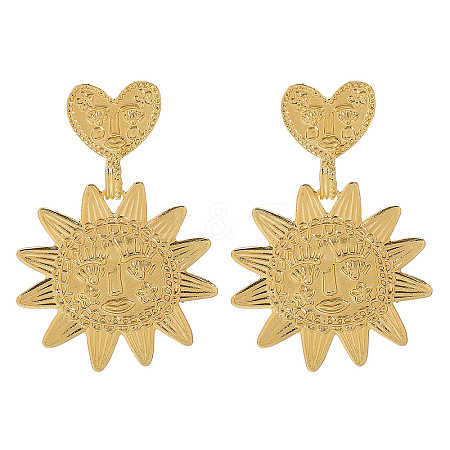 Alloy Stud Earrings EJEW-D300-02G-04-1