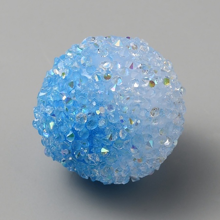 Frosted Acrylic Beads MACR-WH0007-91F-1