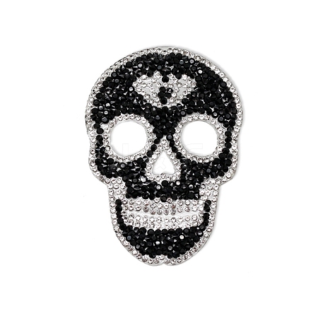 Halloween Skull Shape Hotfix Rhinestone WG56936-07-1