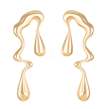 Irregular Teardrop Alloy Stud Earrings WH-WG48A63-02-1
