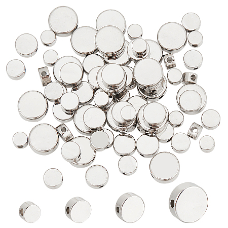 80Pcs 4 Styles Rack Plating Brass Spacer Beads KK-PH0006-86-1
