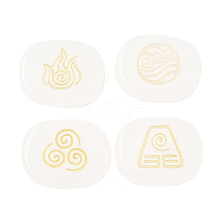 4Pcs 4 Styles Natural Quartz Crystal Display Decorations G-F786-02B-08-1