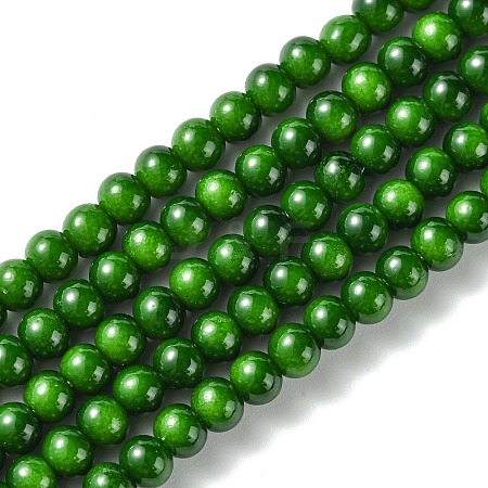 Eco-Friendly Round Baking Paint Glass Beads Strands HY-A003-4mm-RV58-1