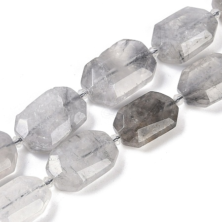 Natural Cloudy Quartz Beads Strands G-B125-P27-01-1