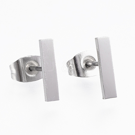 Tarnish Resistant 304 Stainless Steel Stud Earrings X-EJEW-H350-24P-1