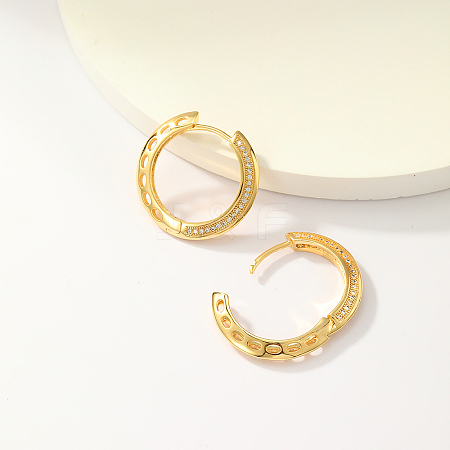 Elegant Gold Plated Hoop Earrings for Women AJ5910-1