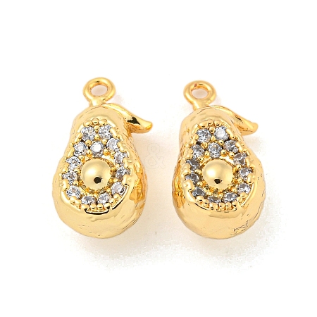 Brass Micro Pave Cubic Zirconia Pendants KK-K369-01G-03-1