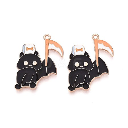 Halloween Theme Alloy Enamel Pendants ENAM-T022-54G-03-1
