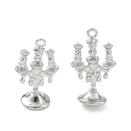 Brass Micro Pave Clear Cubic Zirconia Pendants KK-K351-75P-1
