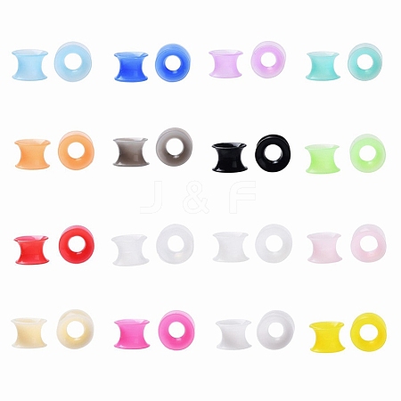 32Pcs 16 Colors Silicone Thin Ear Gauges Flesh Tunnels Plugs FIND-YW0001-17B-1