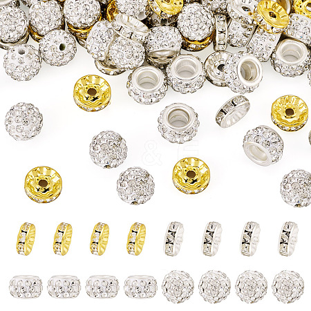 Pave Disco Ball Beads RB-TA0001-18B-1