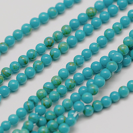 Imported Synthetic Turquoise Bead Strands X-G-A130-2mm-L05-1-1
