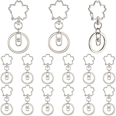 18Pcs Alloy Keychain Clasps KEYC-SC0001-72P-1